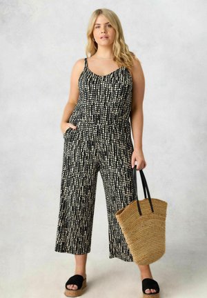 Live Unlimited London MONO SPOT PRINT - Jumpsuit - black