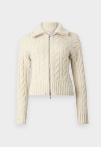 Hollister Comfy Cloud Zip-Up Cable-Knit Sweater - Strickjacke - voorhis oatmeal