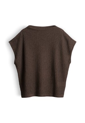 someday., RELAXED CREPE TEXTURE - T-shirt print - hazelnut