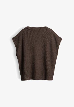 someday., RELAXED CREPE TEXTURE - T-shirt con stampa - hazelnut