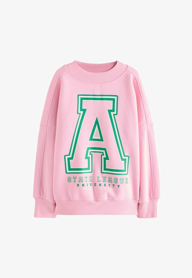 Next SLOGAN HEART REGULAR FIT - Bluză de molton - pink green