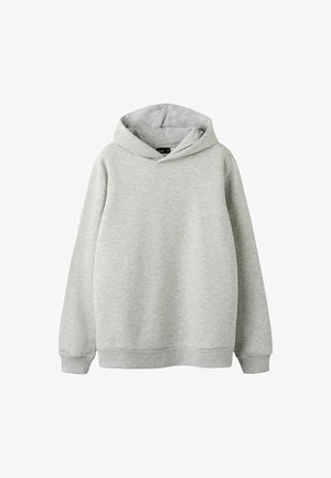 Pulover s kapuco - light grey melange