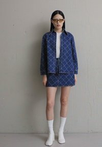 Ksenia Schnaider SKIRT WITH RABITZ - Fustă denim - medium blue