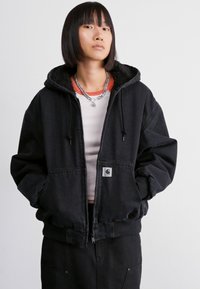 Carhartt WIP ACTIVE JACKET - Bomber bunda - black stone washed