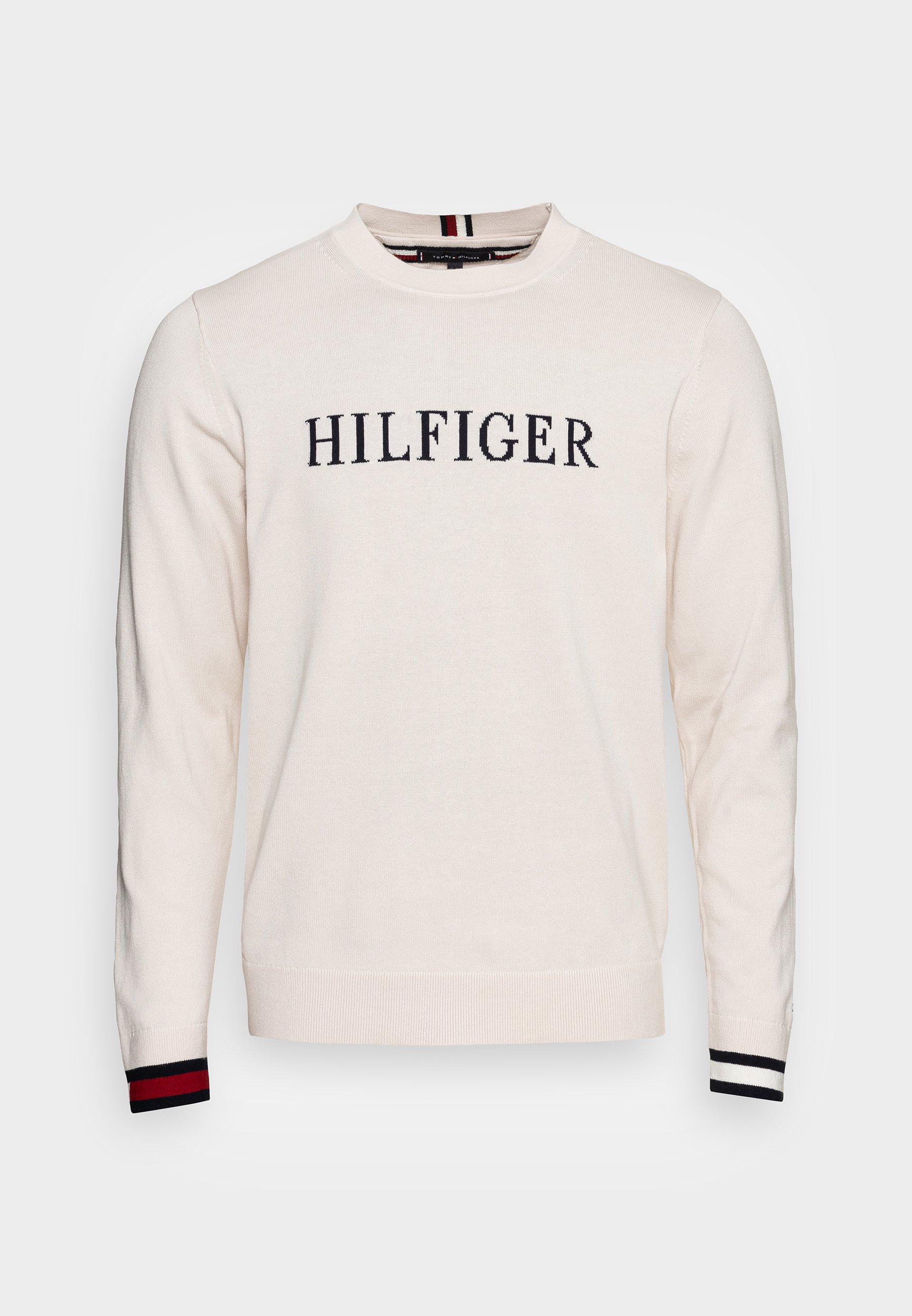 Farfetch Tommy Hilfiger White Long Sleeve Top Tommy Hilfiger Crew