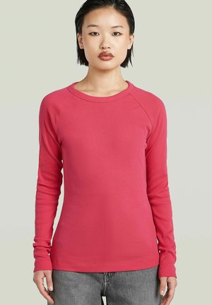 G-STAR, SLIM RIB KEYHOLE T-SHIRT - T-shirt à manches longues - pink peacock