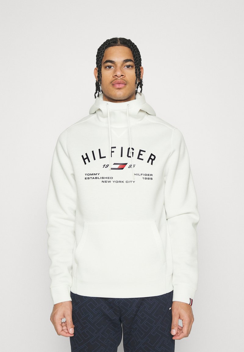 Tommy Hilfiger GRAPHIC HOODY - Zip-up sweatshirt - ecru/white - Zalando.ie