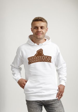 UNIVERSITY BEAR OUTLINE - Felpa con cappuccio - arctic white