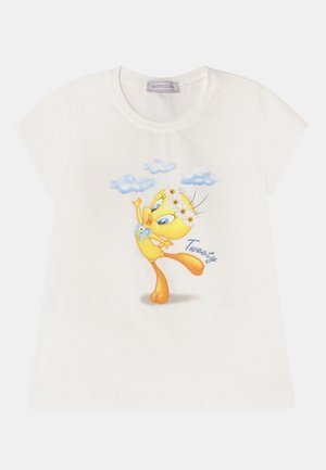 LOONEY TUNES TWEETY UP IN THE CLOUDS - T-shirt imprimé - panna/nuvola