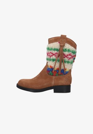 Shoesme, Cowboy-/Bikerlaarsjes - cognac multicolor
