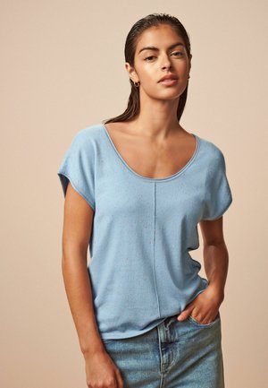 Next SHORT SLEEVE - Apdrukāts T-krekls - chambray blue