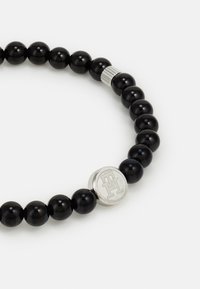 Tommy Hilfiger MEN BEADS - Pulsera - black/silver-coloured