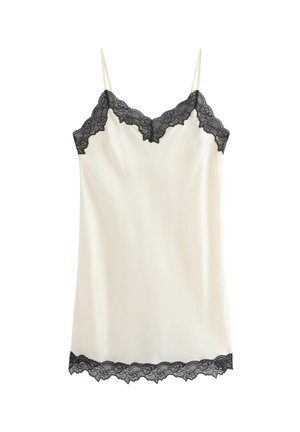 Lindex, SATIN SLIP SHORT - Nattrøjer / negligé - dusty white