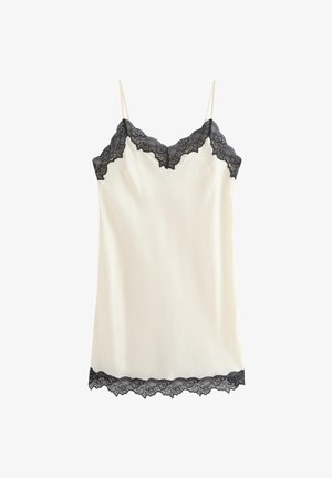 Lindex, SATIN SLIP SHORT - Nattrøjer / negligé - dusty white