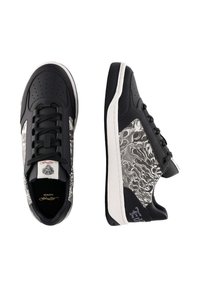 Ed Hardy ACE LOW - FLAMES - Sneakers basse - black/white