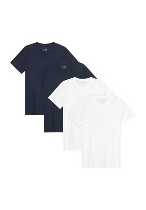 CREW NECK 4-PACK - Camiseta básica - white/dark navy