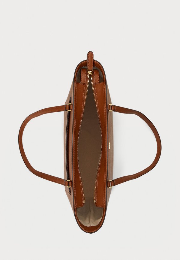 CROSSHATCH LEATHER MEDIUM KARLY TOTE - Handbag - tan3