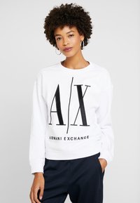 Armani Exchange - FELPA - Sweatshirt - white Thumbnail-Bild 1