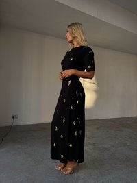 Never Fully Dressed MIDI LEIA DRESS - Jerseykjole - black