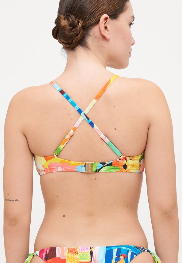 CUBA RING FRONT BRALETTE - Bikini top - turquoise3