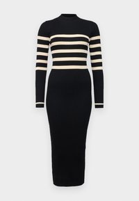 NMFIFI HIGH NECK DRESS  - Kampsunkleit - black/oatmeal