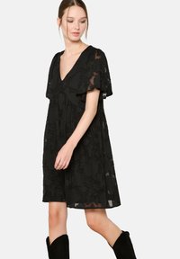 LolaLiza DOLL WITH V-NECK - Dnevna obleka - black
