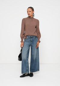 Vero Moda VMCENIA CHECK TOP - Blusa - tortoise shell