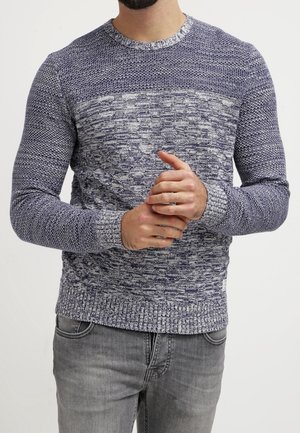 Strickpullover - mottled light blue