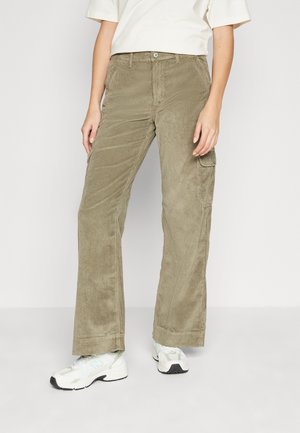 American Eagle BAGGY WIDE LEG - Παντελόνι cargo - olive
