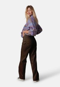 LABDIP HIGH WAIST LONG WIDE  - Broek - chocolat