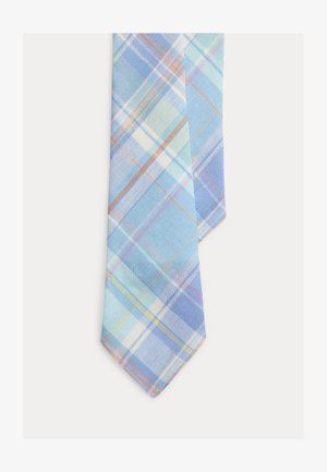 Polo Ralph Lauren VINTAGE INSPIRED PLAID LINEN TIE - Stropdas - blue/orange