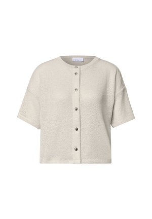 Street One Studio, SHORT-SLEEVE JACKET IN A KNIT LOOK WITH ROUND NECK - Cardigan - vanilla sand