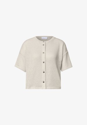 Street One Studio, SHORT-SLEEVE JACKET IN A KNIT LOOK WITH ROUND NECK - Cardigan - vanilla sand