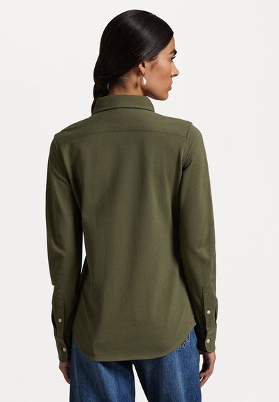 Polo Ralph Lauren LONG SLEEVE BUTTON FRONT SHIRT - Bluza z gumbi - thermal green