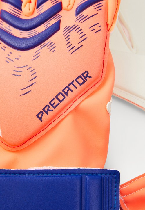 adidas PREDATOR MATCH FINGERSAVE JUNIOR UNISEX - Guantes de portero - signal coral/white/lucid blue — photo 4