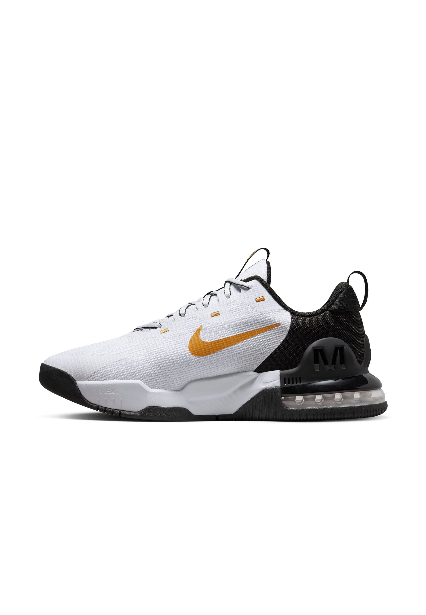 Nike Performance AIR ALPHA TRAINER 5 - Zapatillas de entrenamiento - white/gold/black/blanco - Zalando.es