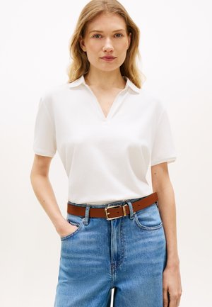 Tommy Hilfiger RELAXED FIT OPEN PLACKET PIQUE POLO SHIRT - Poloshirt - ecru