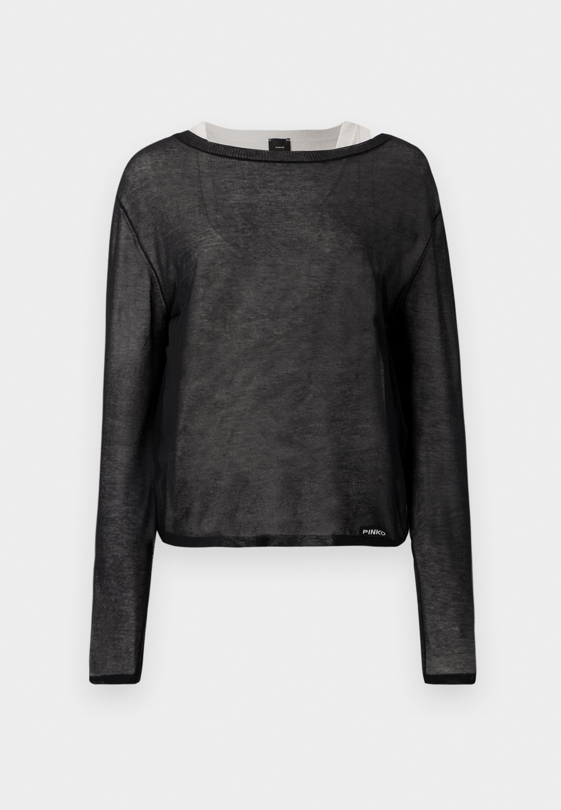 売れ筋商品|||ピンコ Tシャツ レディース トップス MARTIN MAGLIA  - Long sleeved top - nero/bianco Pinko MARTIN MAGLIA - Long sleeved top - nero/bianco/black