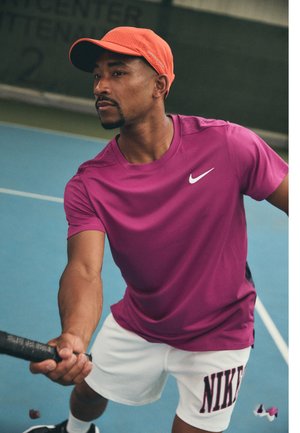 SLAM - T-shirt basic - hot fuchsia/white