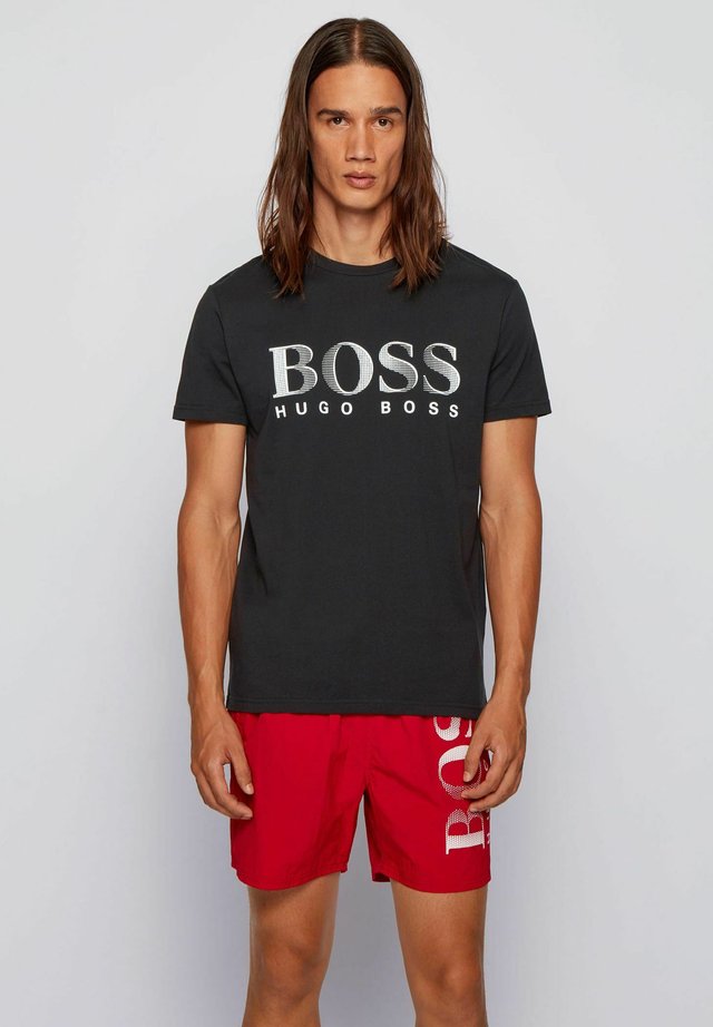 T-shirt med print - black