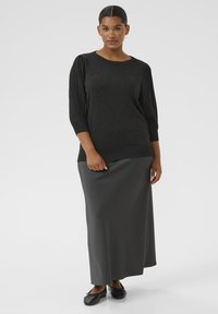 Kaffe Curve LONI 3/4 SL - Trui - dark grey melange