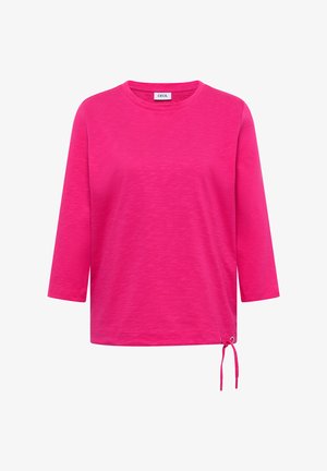 Cecil, 3/4-SLEEVE ROUND-NECK TOP IN A PLAIN COLOUR - Longsleeve - pink flash
