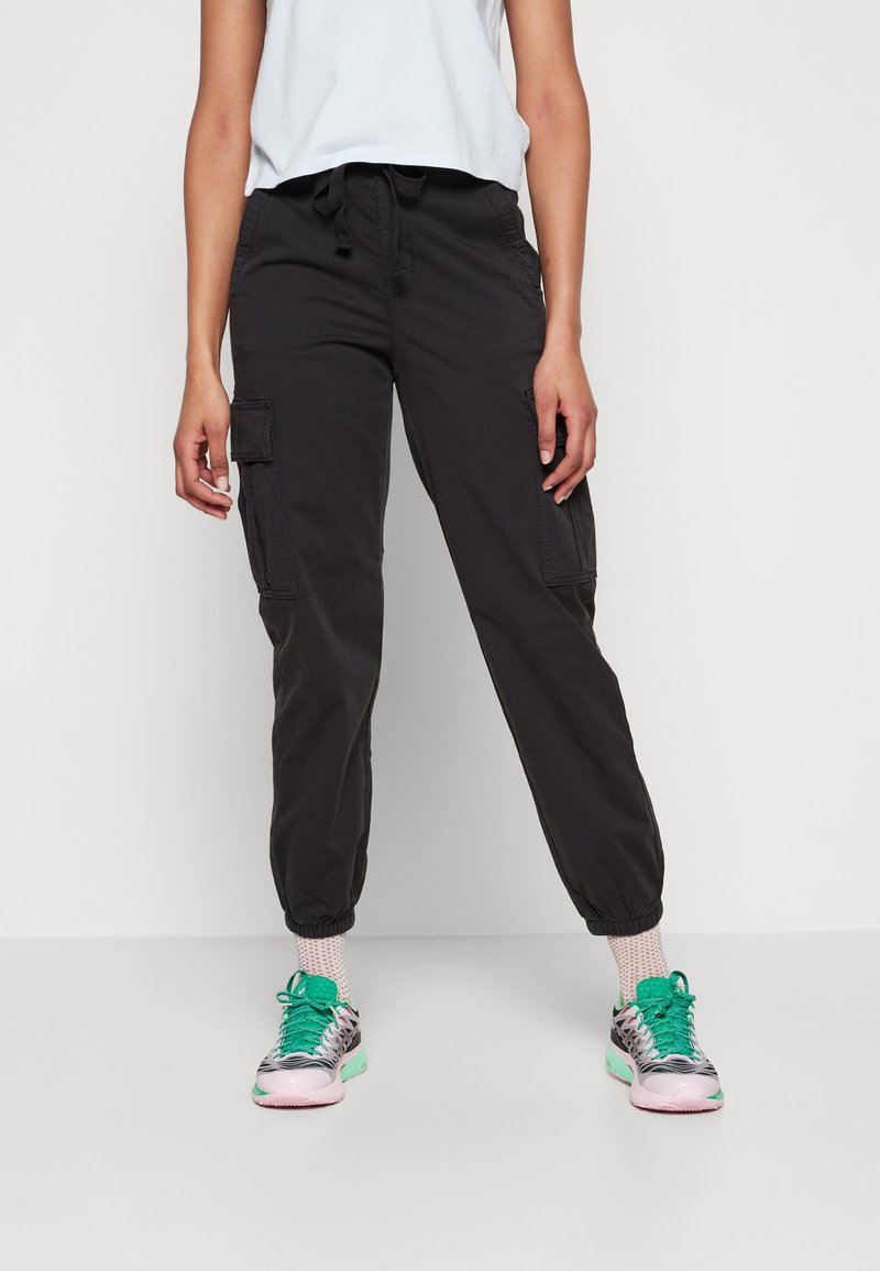 American Eagle BAGGY MOM Cargo trousers onyx black/black Zalando.de