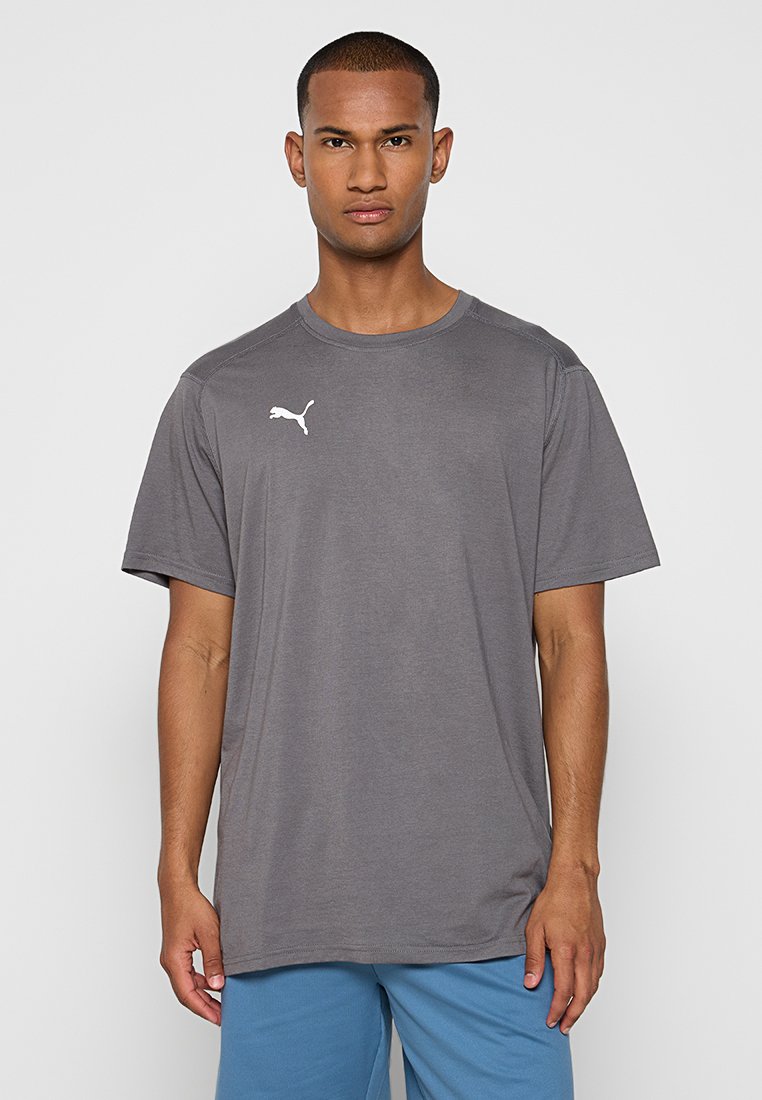 Puma T-shirt basic donkergrijs Puma T-shirt basic donkergrijs