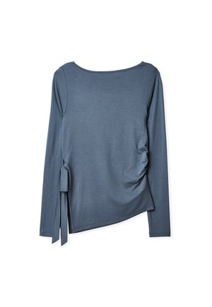 NA-KD SOFT LINE AN DER SEITE - T-shirt à manches longues - blue