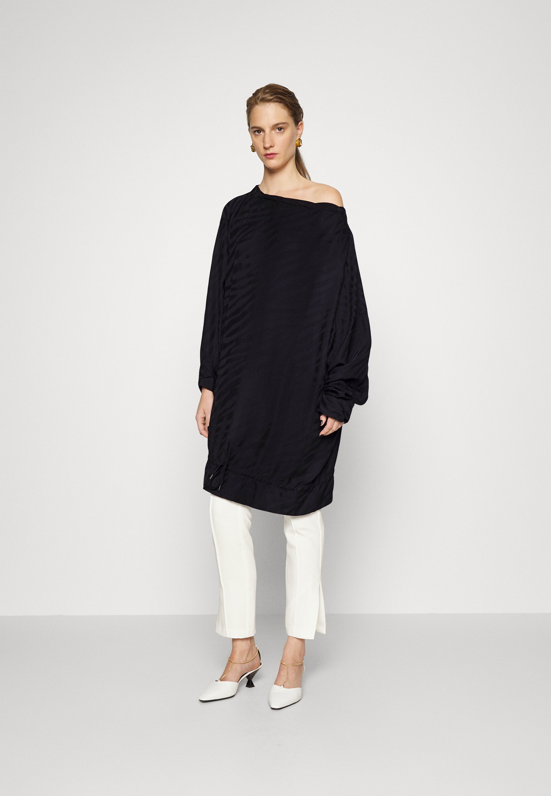 CHEMISE BLOUSE FEMME HONGO - Blanc/Beige - Taille 42 (12-14) - Coton/Élasthanne - Occasion Très Bon état
