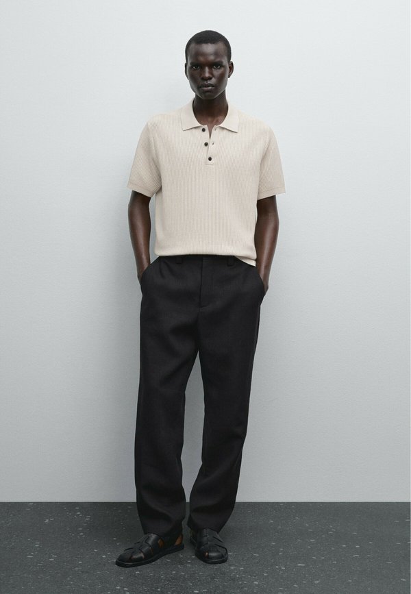 TEXTURED - Polo shirt - beige2