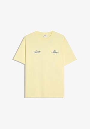 Bershka, SHORT SLEEVE PRINT T-SHIRT - T-shirts print - yellow