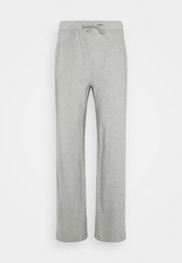 Grå bomullssweatpants med elastisk linning og snor, med rett ben-design og myk tekstur. Ingen lommer.