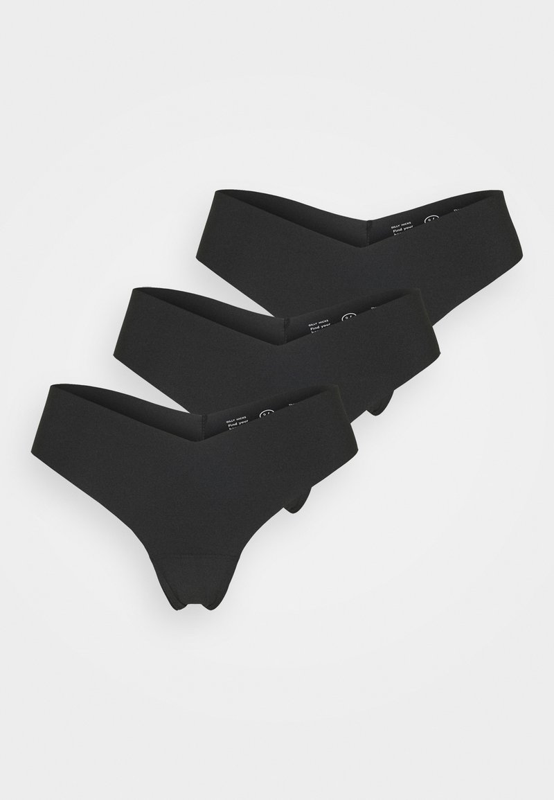 Gilly Hicks NO SHOW THONG 3 PACK String black/meerkleurig Zalando.nl